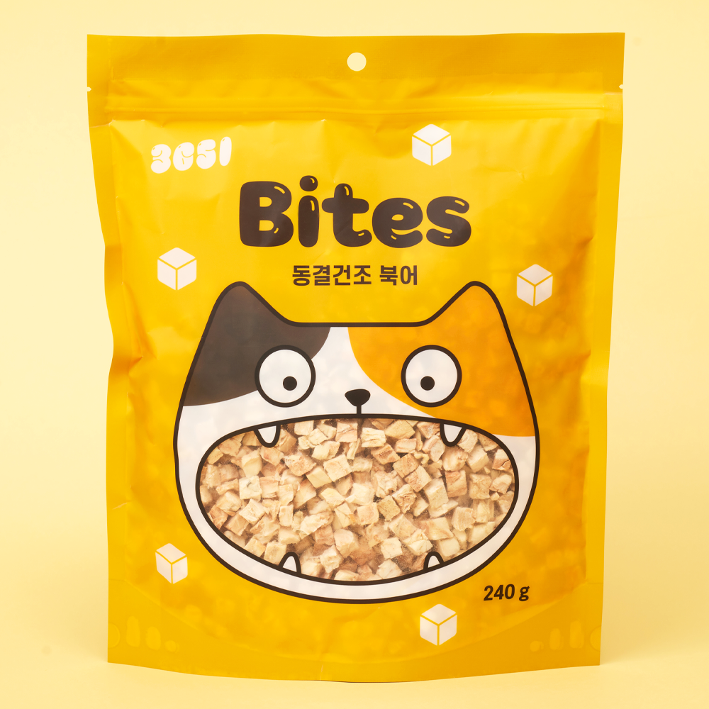 3651 바이츠 동결건조 대용량 고양이 트릿 간식 북어, 240g, 1개 제품 이미지