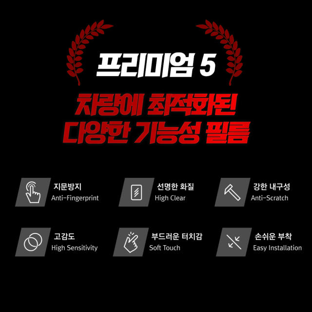 쏘렌토 MQ4 페이스리프트 내비게이션 디스플레이 지문방지 보호필름 브이가드