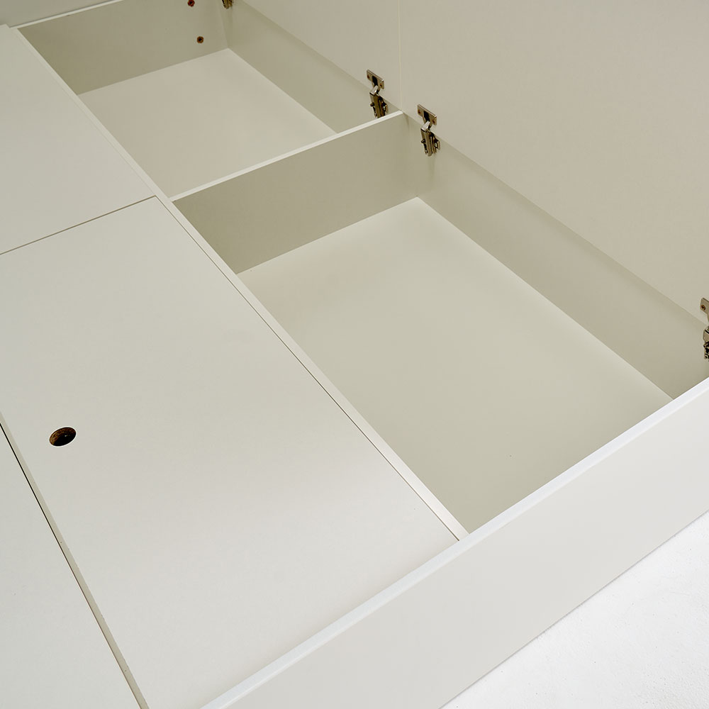 장인가구 원스 컬러핏 무헤드 3단서랍 벙커 수납침대 프레임 SS