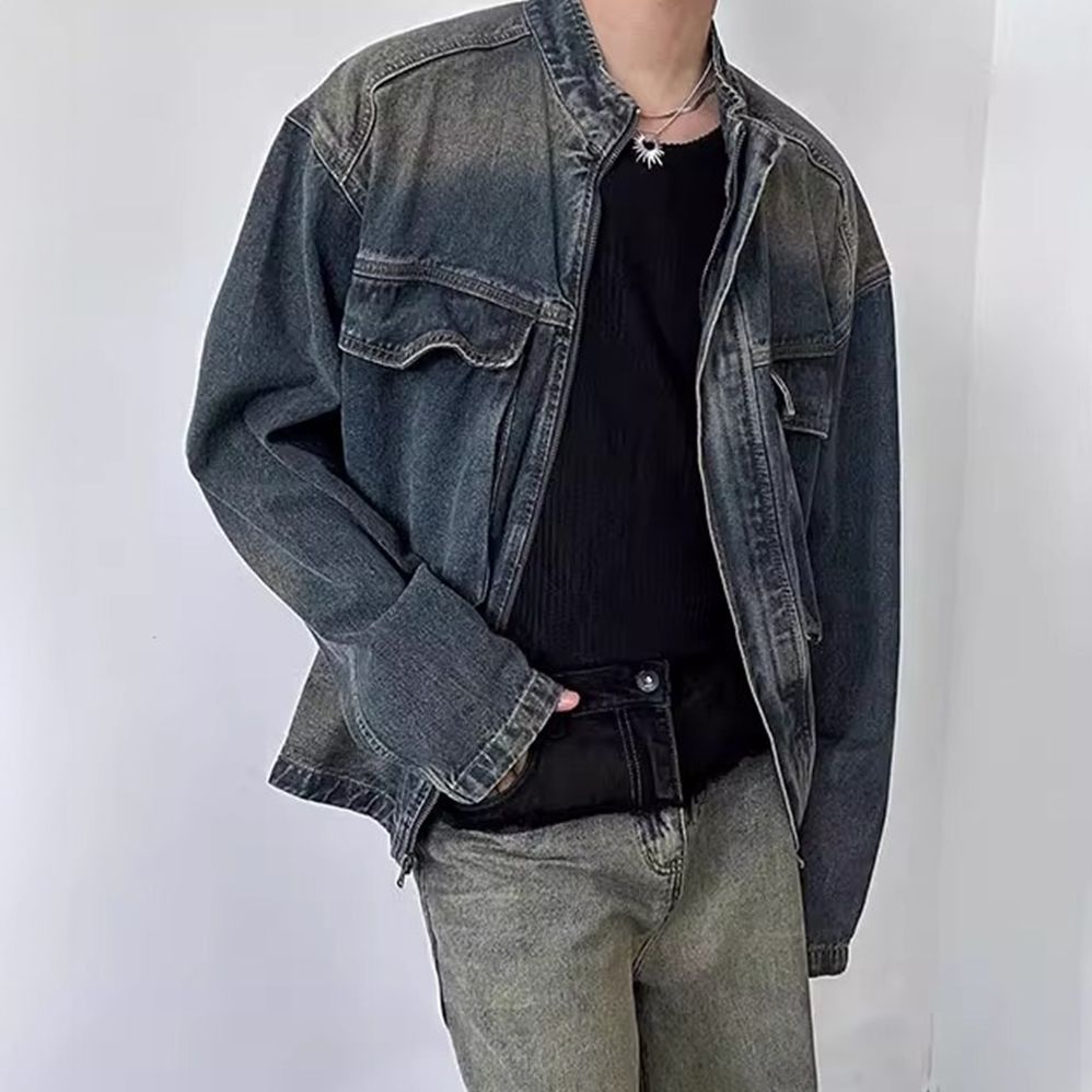 남자청자켓 남성크롭자켓 - 상품 이미지