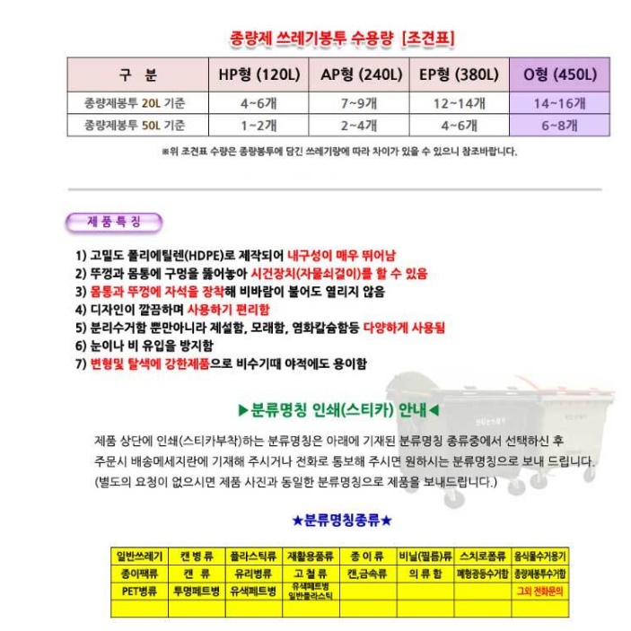 방제함 재설함 250L 모래보관함 방화사보관함 염화칼슘보관함 - 상세 이미지 2