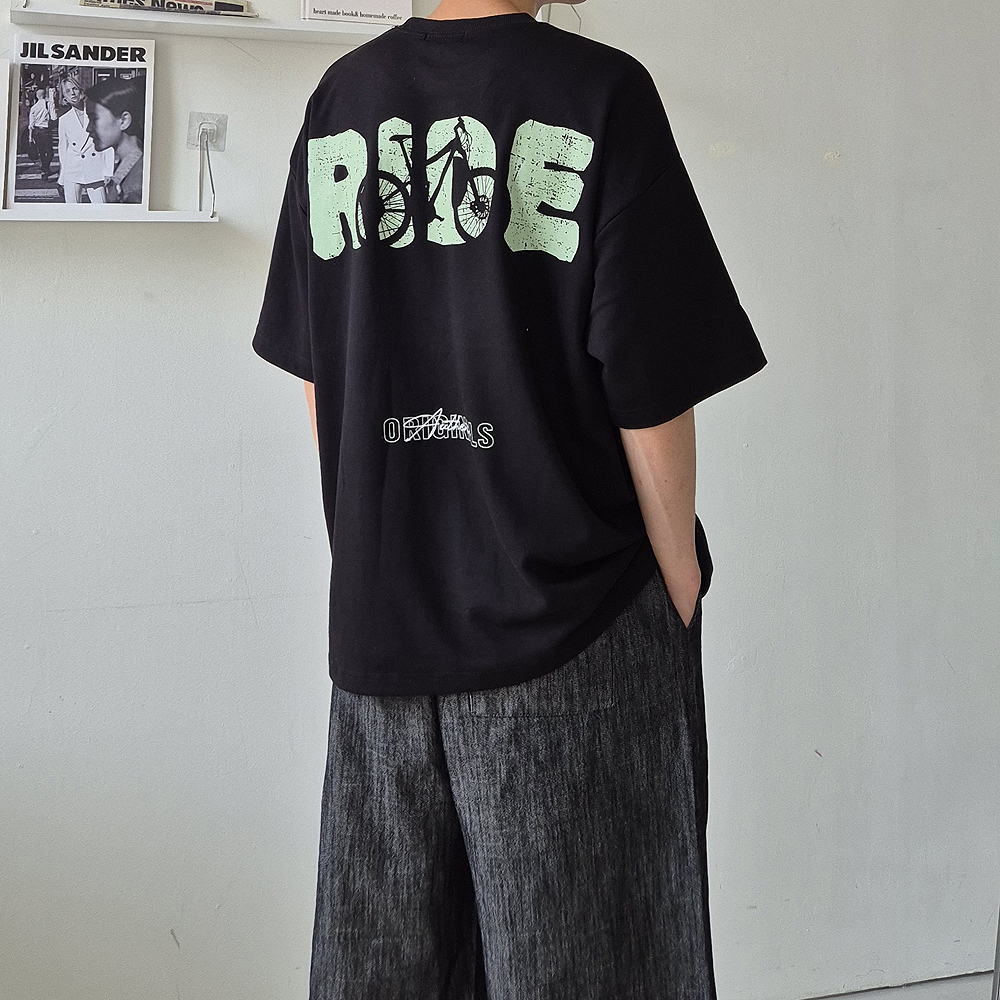 1+1 남자 반팔티 오버핏 나염 여름 커플 흰색 반팔 - 상세 이미지 3