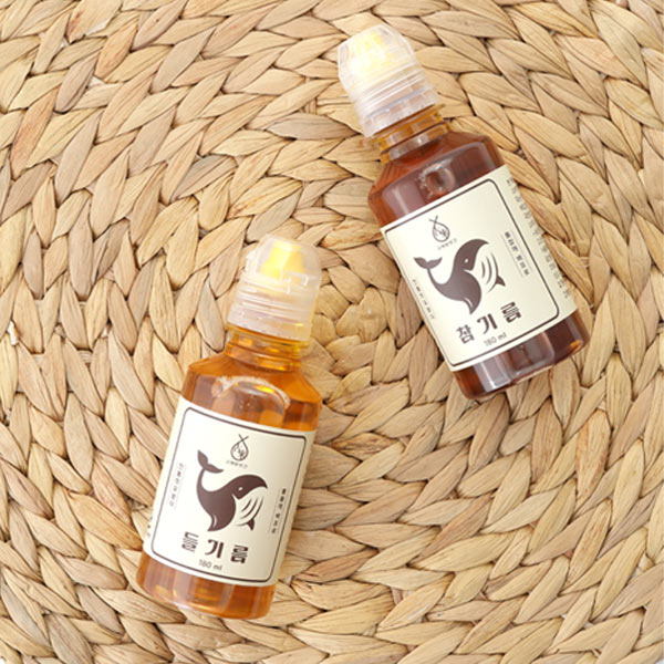 해외여행 캠핑에 편리한 마개 사용으로 흐르지 않는 저온 압착 참기름 들기름 180ml - 상세 이미지 4