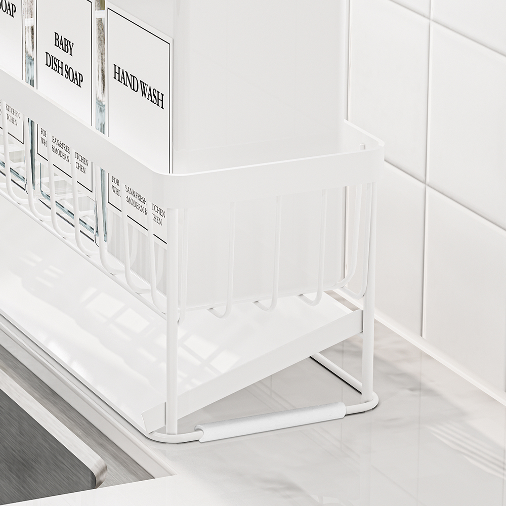 올스텐 수세미거치대 주방세제거치대 정리대 행주걸이 고무장갑걸이 화이트 30cm - 상세 이미지 4