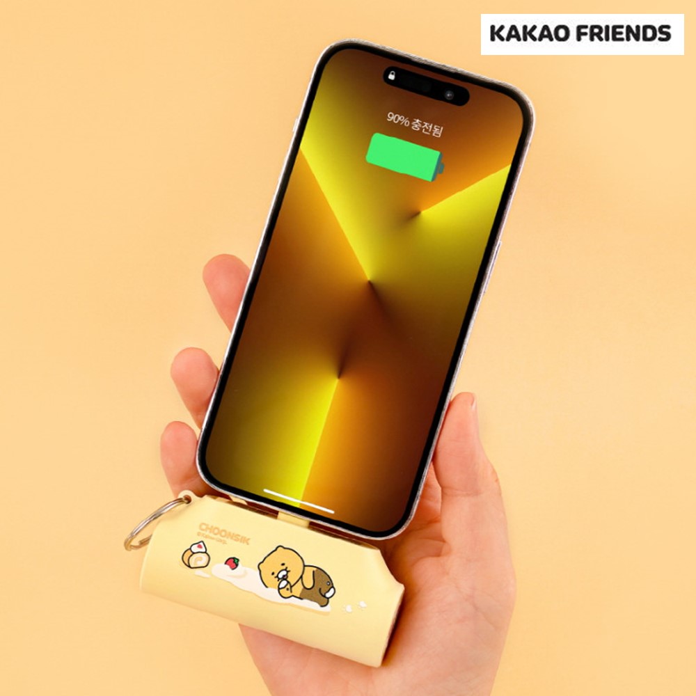 휴대용 충전기 보조배터리 도킹형 보조배터리 5000mAh 충전기 카카오 굿즈 활용법