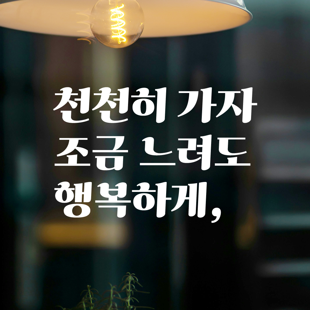인테리어 포인트 그래픽 레트로 감성 레터링 스티커 천천히 가자 조금 느려도 행복하게 LG-049S 검정 - 상세 이미지 2