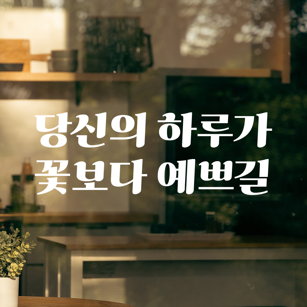 인테리어 포인트 그래픽 레트로 감성 레터링 스티커 당신의 하루가 꽃보다 예쁘길 LG-057S 검정 - 상세 이미지 2