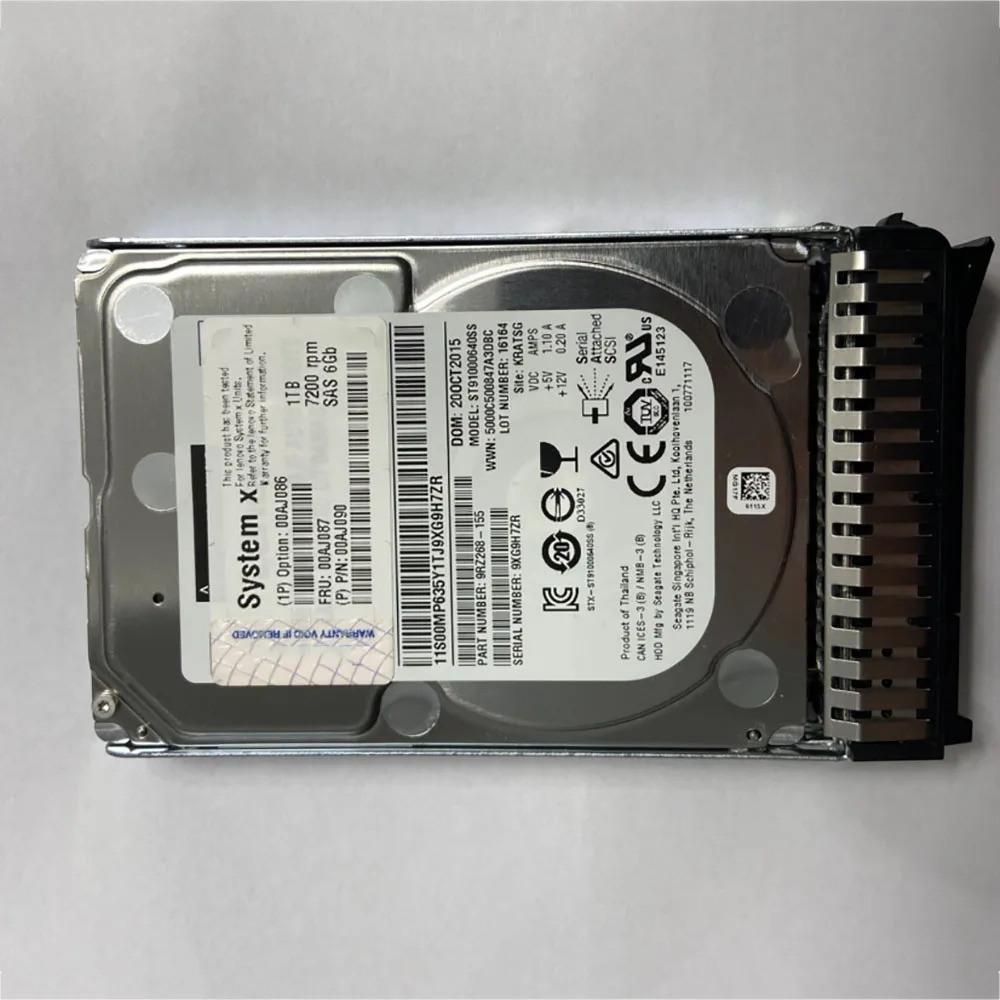 IBM 서버 하드 00AJ087 1TB 7.2K SAS 6G 2.5인치 00AJ086 00AJ090 M5