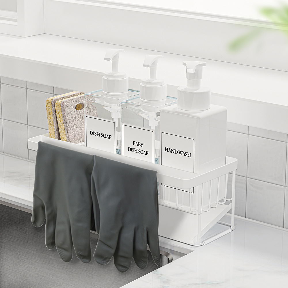 올스텐 수세미거치대 주방세제거치대 정리대 행주걸이 고무장갑걸이 화이트 30cm - 상세 이미지 2