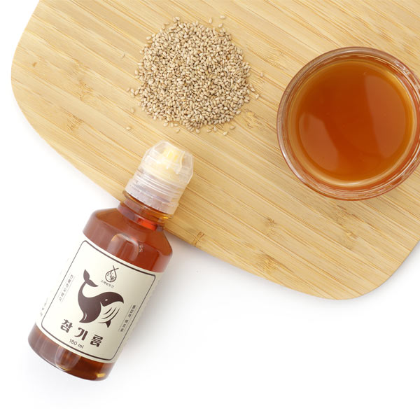 해외여행 캠핑에 편리한 마개 사용으로 흐르지 않는 저온 압착 참기름 들기름 180ml - 상세 이미지 2