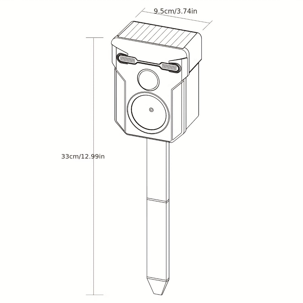 야생동물 감지기 모션 센서 초음파 작동 LED 라이트 경보기 - 상세 이미지 4