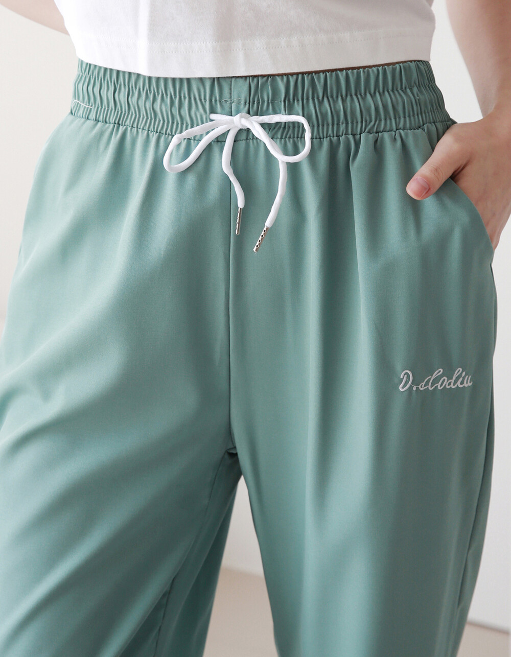 기능성자수밴딩조거팬츠 여성여름아이스바지 여자트레이닝조거팬츠 - 상세 이미지 2