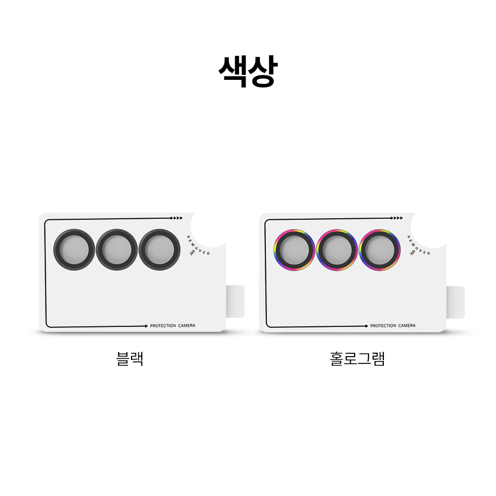 랩씨 카메라 렌즈 보호 강화유리 필름 빛번짐 방지 메탈링 블랙 갤럭시Z 폴드6, 2매입 - 상세 이미지 3