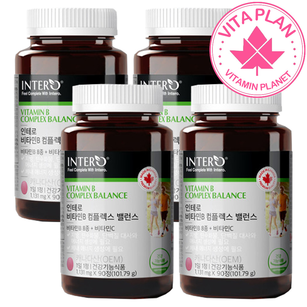 B콤플렉스 복합체 비타민B군 8종 BC 리보플라빈 코발라민 수용성 비타민B6912 100 90정, 4개 제품 이미지