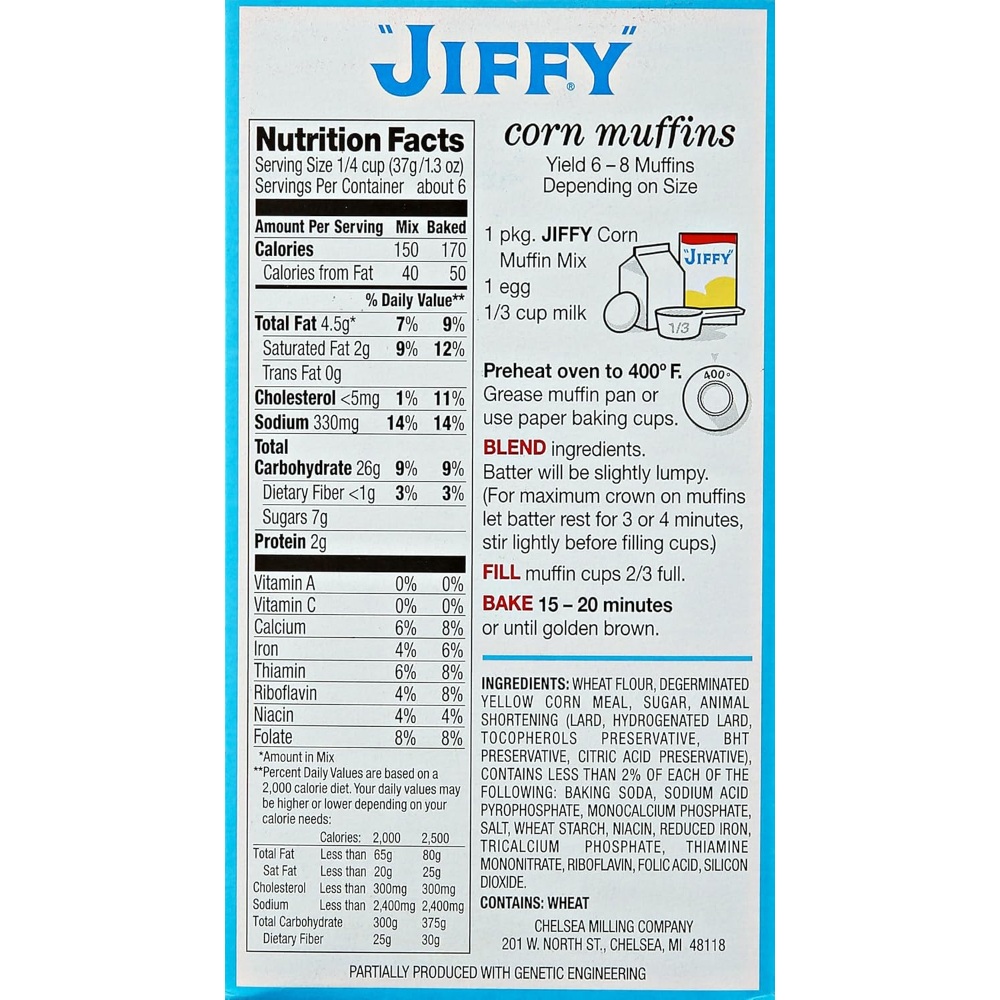 Jolly Time Jiffy 지피 옥수수 콘 머핀 믹스 약240g x 6팩 - 상세 이미지 4