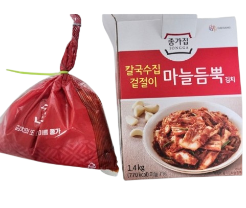 코스트코 종가집 마늘 김치 1.4kg 1+1개 칼국수 라면 겉절이 김치 : 시스뜨라