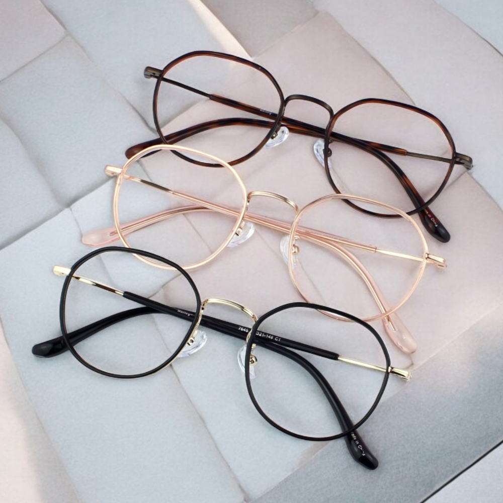 솔텍스 얇은뿔테안경 투명테 크라운판토 블루라이트차단안경 가벼운안경테 변색렌즈