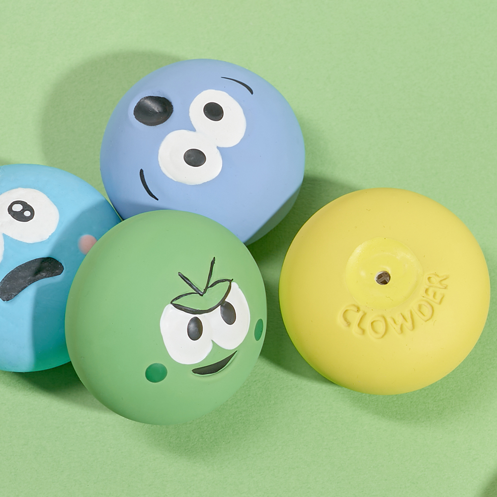 강아지 장난감 라텍스 공 모양 만득이 6개 세트