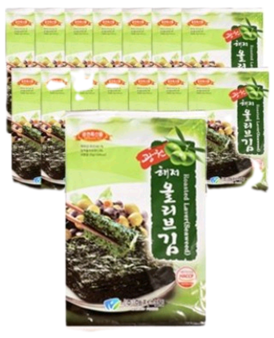 광천해저김 올리브전장김 1박스 55g 12매 20봉 잘라먹는김 식당식자재 도매가 - 상세 이미지 2
