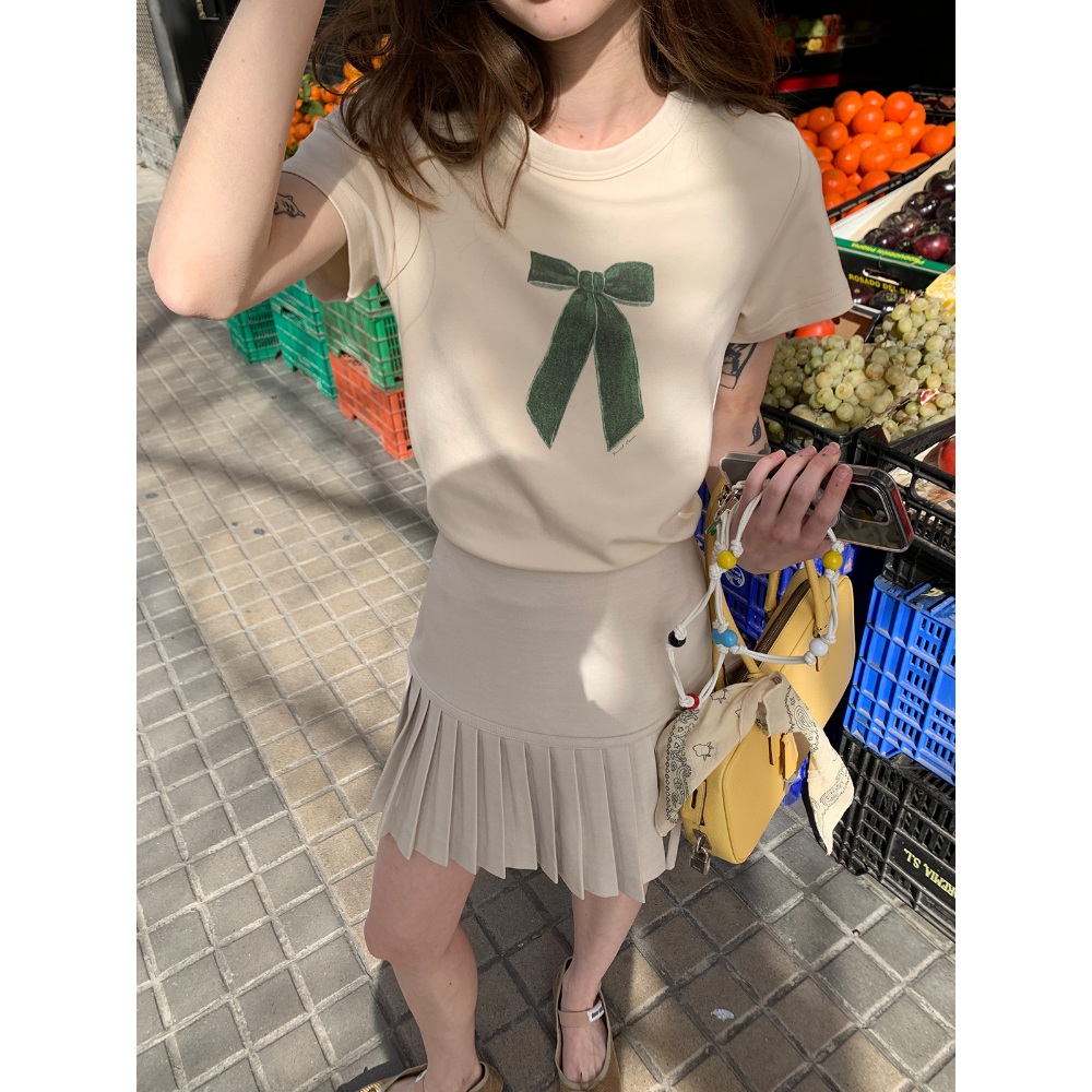 소녀시대 수영 티셔츠 반팔 인스타그램 캐주얼 프린트 의상 옷 패션 - 상세 이미지 4