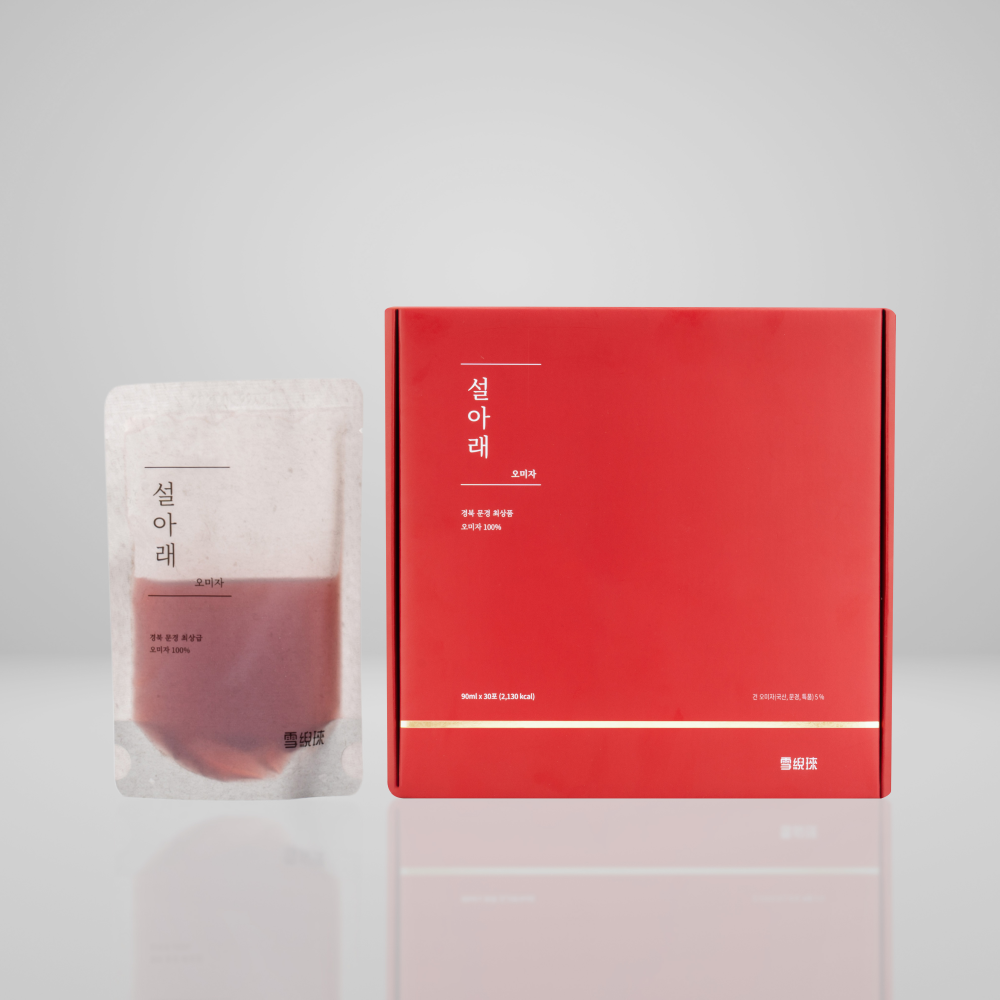 설아래 오미자청 오미자차 오미자엑기스 90ml x 30포
