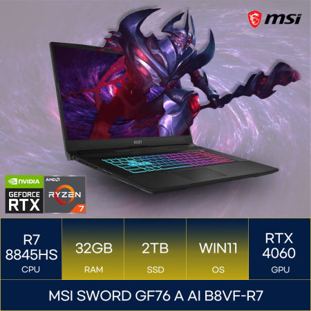 MSI 소드 GF76 A AI B8VF-R7 (RAM 32GB_SSD 2TB_WIN11)_마우스+장패드증정 AN