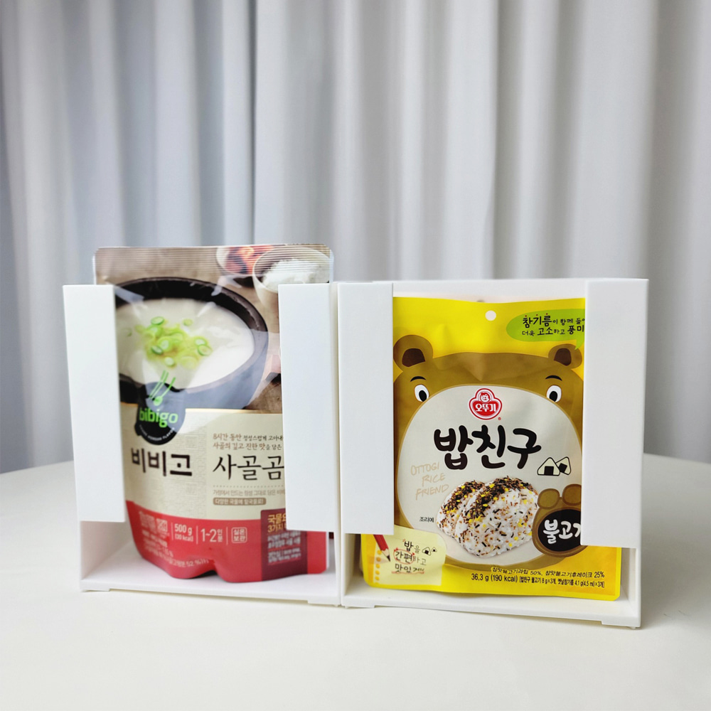 심플 라면 보관함 오알티 중형 팬트리 정리 수납함 화이트 탕비실 수납 정리 이미지 6