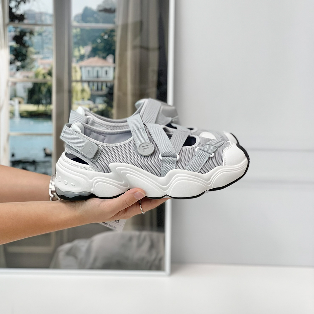 FILA 휠라 퓨전 파우치 샌들 우먼스 라이트 그레이 - 상세 이미지 3