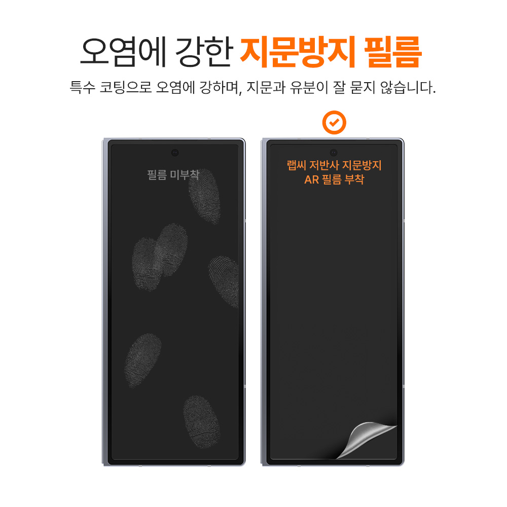 랩씨 저반사 지문방지 액정보호필름 C-Skin 갤럭시Z 폴드6, 3매입 - 상세 이미지 5