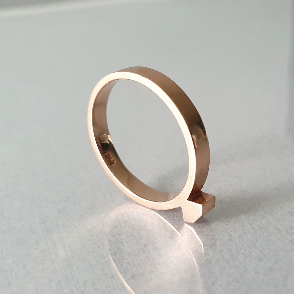심플 다이아몬드 모양 프로포즈 링 14K 18K 금 - 상세 이미지 5