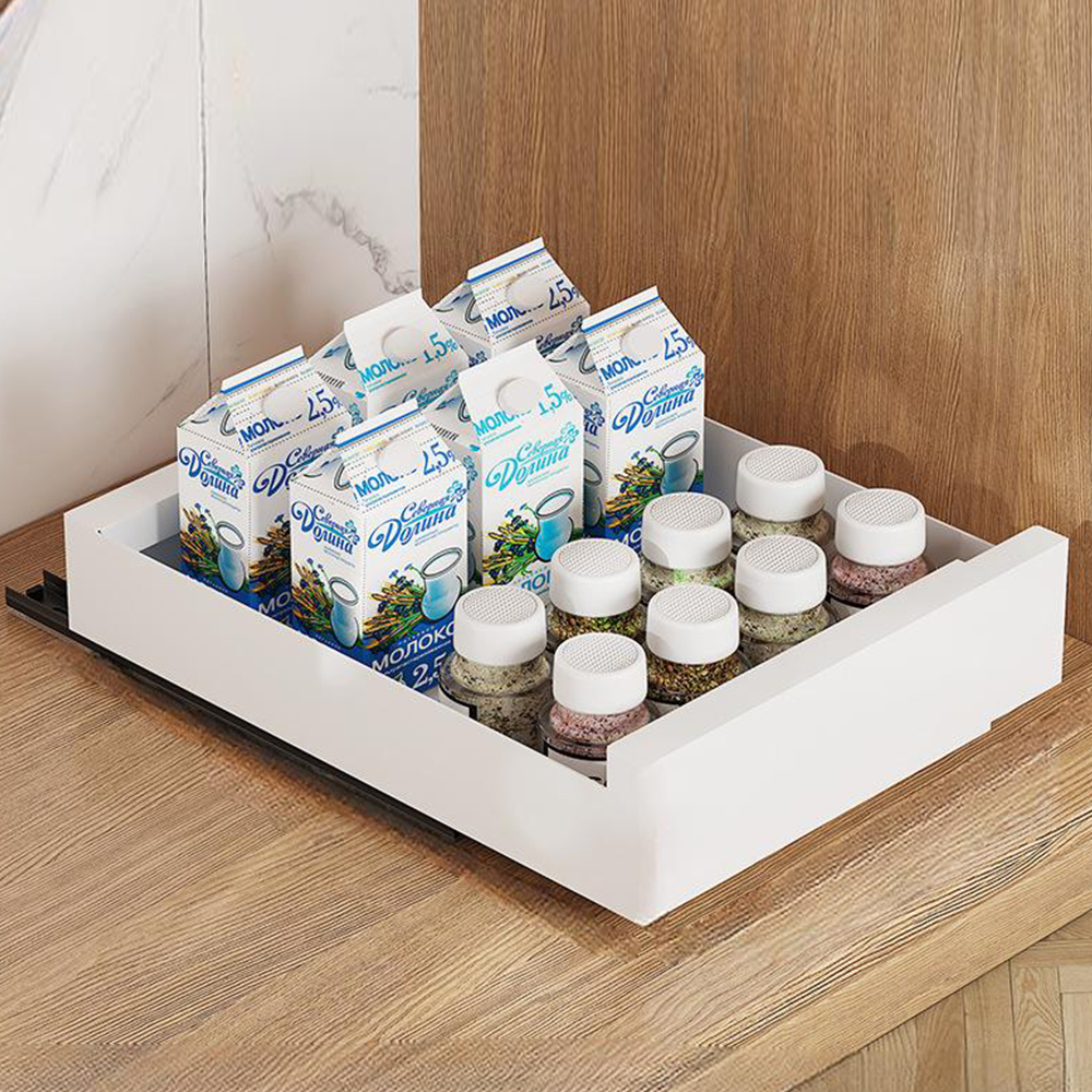 확장형 주방 슬라이딩 선반 소형 싱크대 하부장 정리 양념통 선반