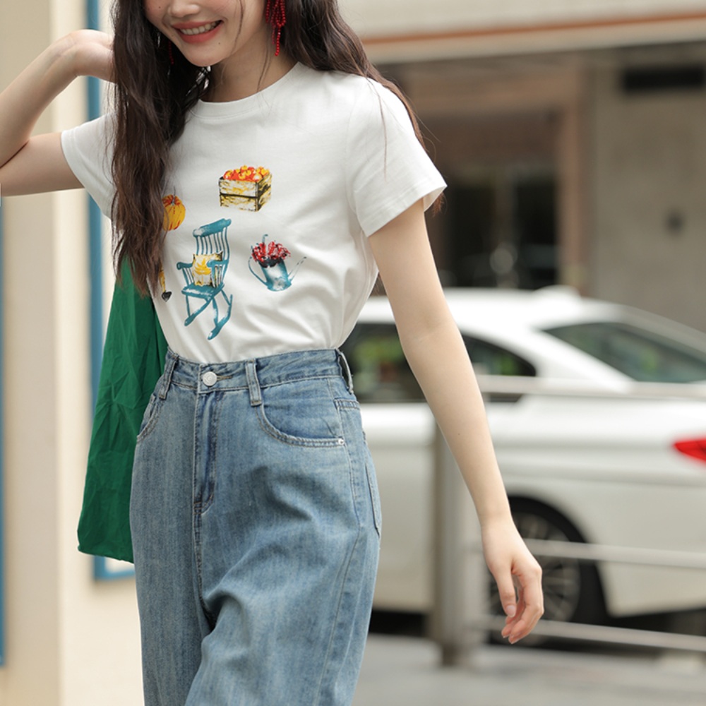 소녀시대 수영 티셔츠 반팔 인스타그램 여름 데일리 의상 옷 패션 - 메인 이미지