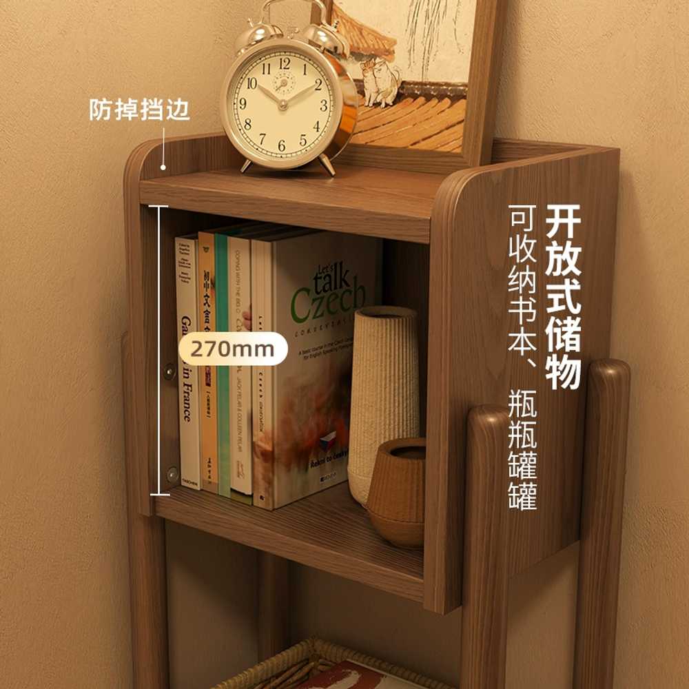 원목 틈새 책장 코너장 2단 폭좁은 미니 수납장 - 상세 이미지 5