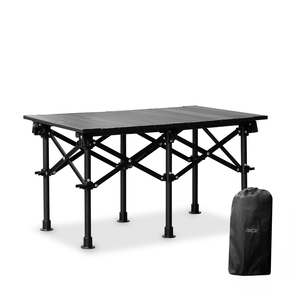 로티캠프 캠핑 테이블 롤 원액션 접이식 미니 피크닉 휴대용 URT 중형, 블랙