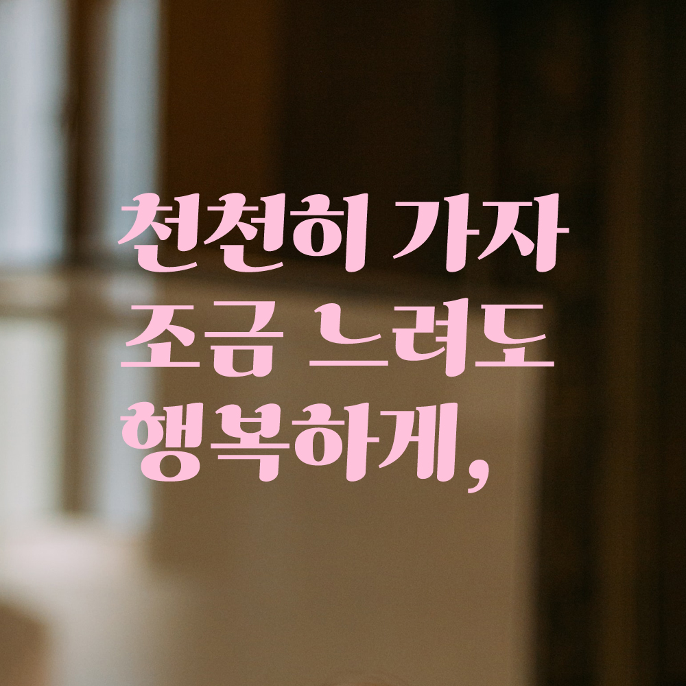 인테리어 포인트 그래픽 레트로 감성 레터링 스티커 천천히 가자 조금 느려도 행복하게 LG-049S 검정 - 상세 이미지 4