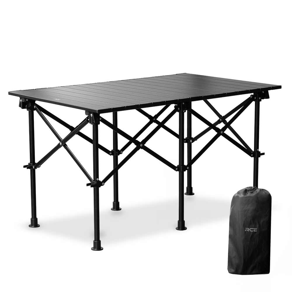 로티캠프 캠핑 테이블 롤 원액션 접이식 미니 피크닉 휴대용 URT 대형, 블랙