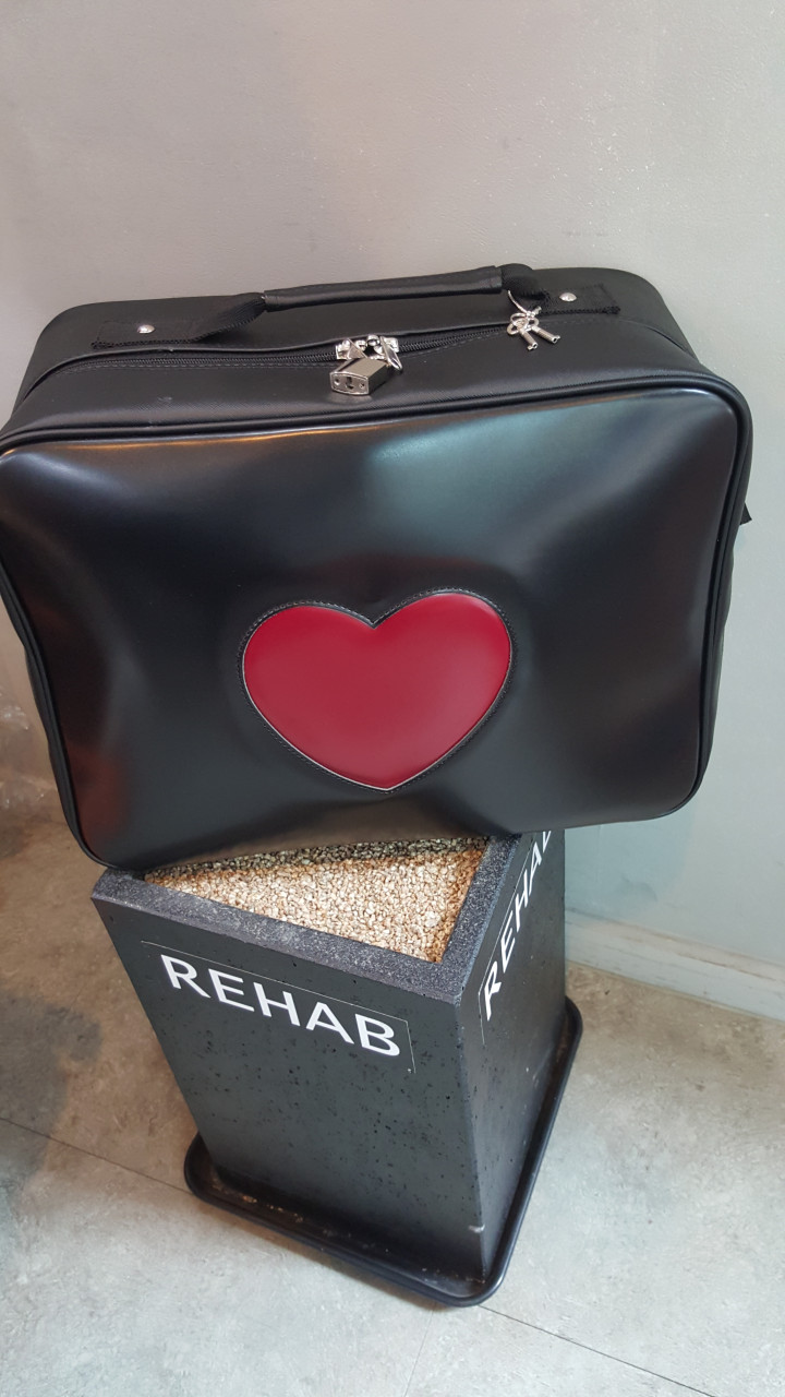 [리햅] 스퀘어 하트 여행 기내용 캐리어