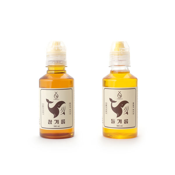 해외여행 캠핑에 편리한 마개 사용으로 흐르지 않는 저온 압착 참기름 들기름 180ml - 상세 이미지 3
