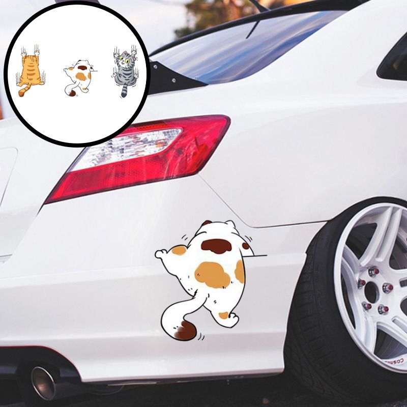 자동차 꾸미기 데코 스티커 고양이 캐릭터 디자인 차량 인테리어 포인트 시트 주유구 흠집 - 상세 이미지 2