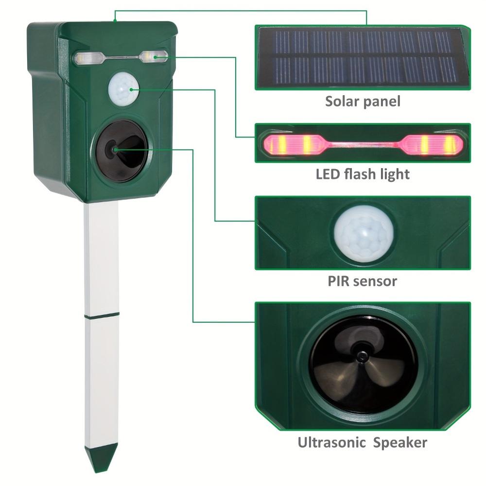 야생동물 감지기 모션 센서 초음파 작동 LED 라이트 경보기 - 상세 이미지 5