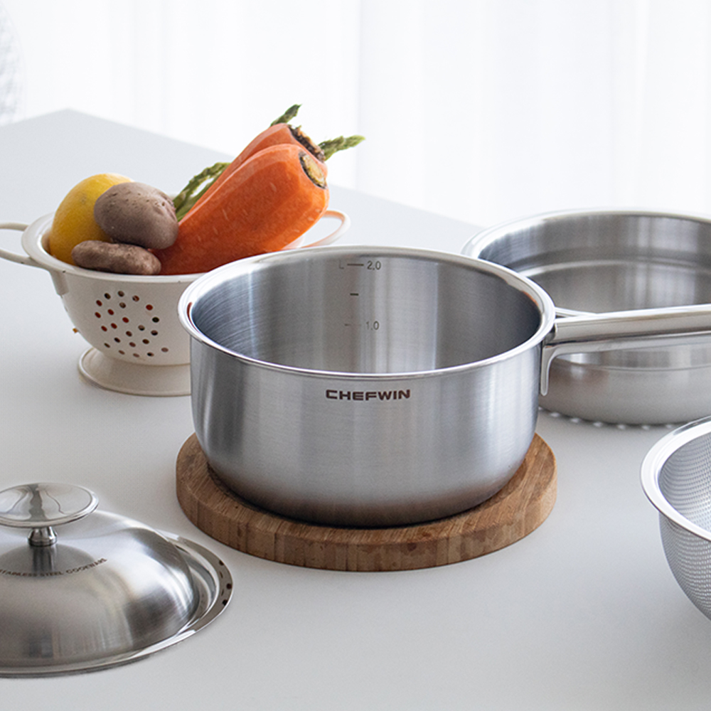 쉐프윈 316STS 올인원 스마트쿠커 이유식냄비 18cm