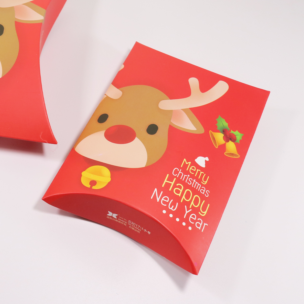 니즈엘 성탄절 선물 상자 어린이집 답례품 기프티백 XMAS 반달상자(대), 레드 10장 - 상품 이미지