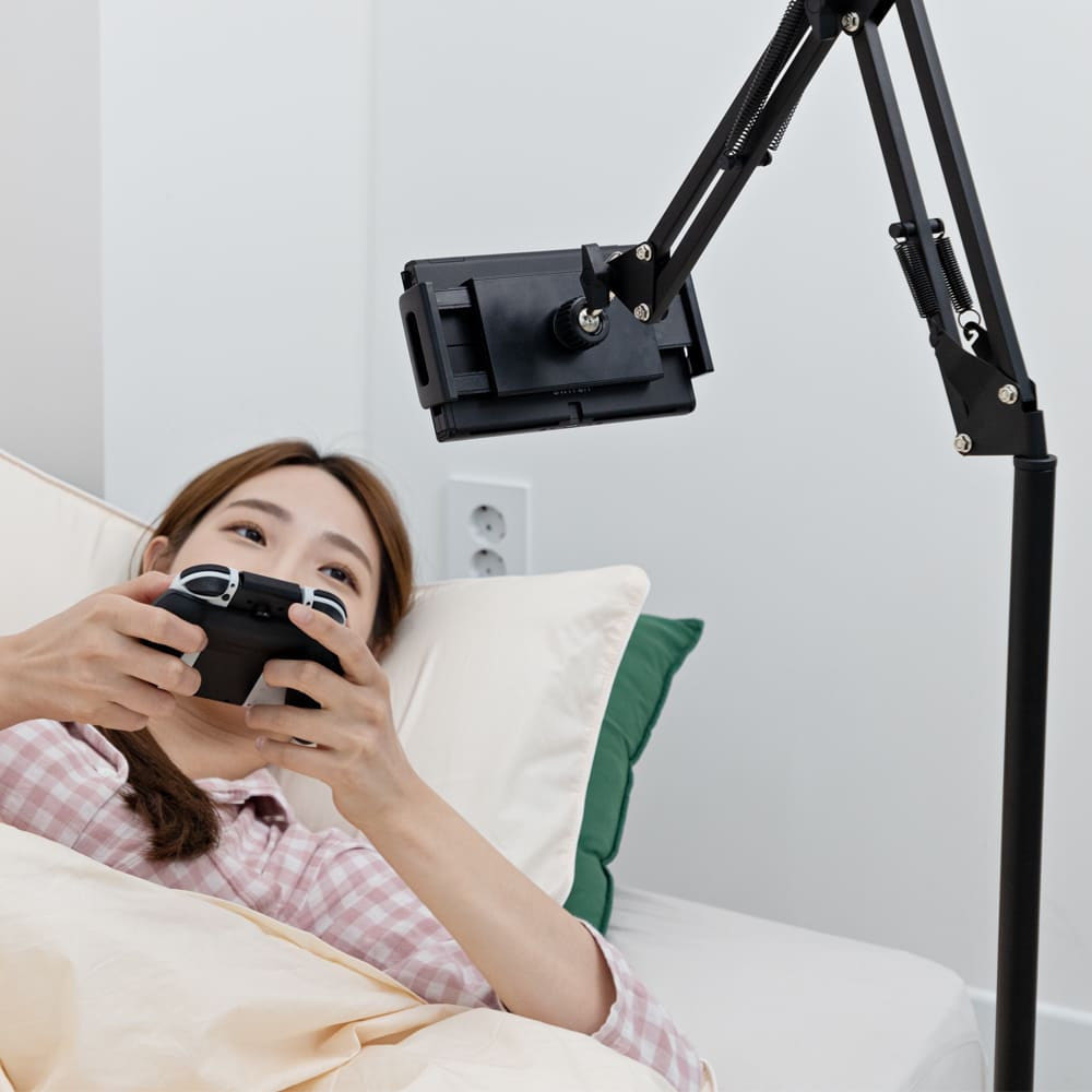 편안한 영상시청 각도조절 누워서 휴대폰 핸드폰 자바라 침대 스탠딩 거치대 가격 비교 아이몰 스토어 편안한 영상시청 각도조절 누워서 휴대폰 핸드폰 자바라 침대 스탠딩 거치대