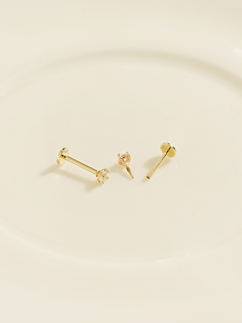 [0.8mm]14K 인터널 모이사나이트 다이아 라블렛 코피어싱 코찌 - 상세 이미지 4