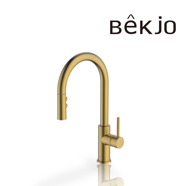 백조 씽크 주방 싱크대 수전 직수 분사 브룩스 BROOKS 420 무광 브러쉬드브래스 황동