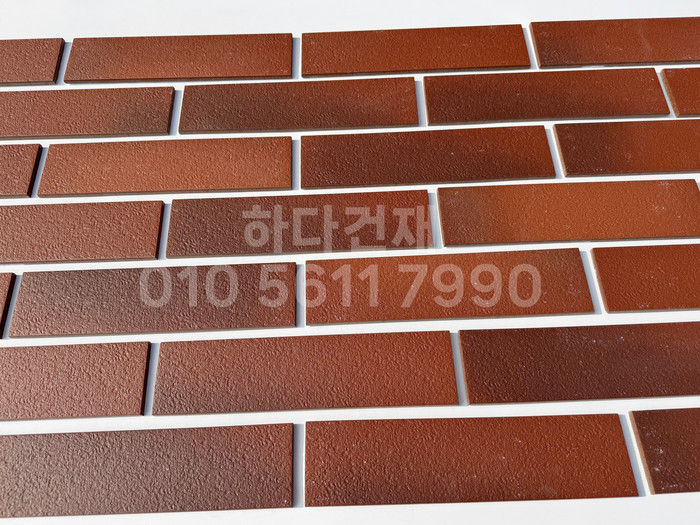세라믹 전돌타일 300x75x8T 레드 / 하다건재 세라믹타일