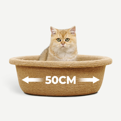 펫쭈 사이잘 바구니 스크래쳐 고양이 장난감 사이잘삼 침대 쇼파 대형 브라운 스크래처