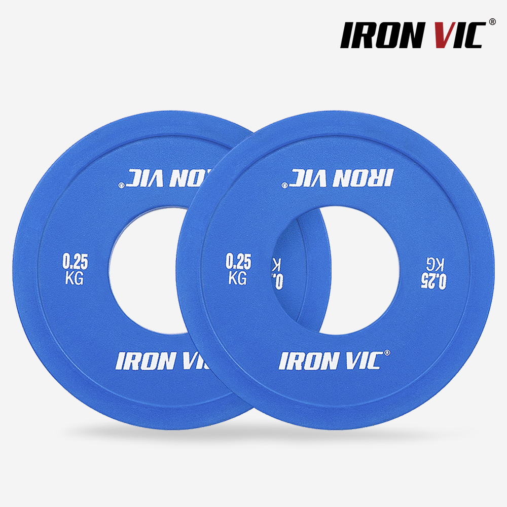 아이언빅 저중량 경량원판 고무 우레탄 중량 바벨원판 주물 세트 0.25kg - 상품 이미지
