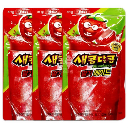 새콤달콤 쟈뎅 딸기 에이드 230ml 3개 쟈뎅에이드
