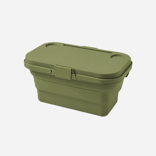 KOOLMAN(쿨맨) 피크닉 테이블 캠핑 바구니 16L, 올리브그린